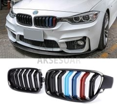 BMW 3 SERİSİ F30 2012-2018 M3 BÖBREK (ÇİFT ÇİZGİ PANJUR) M RENK