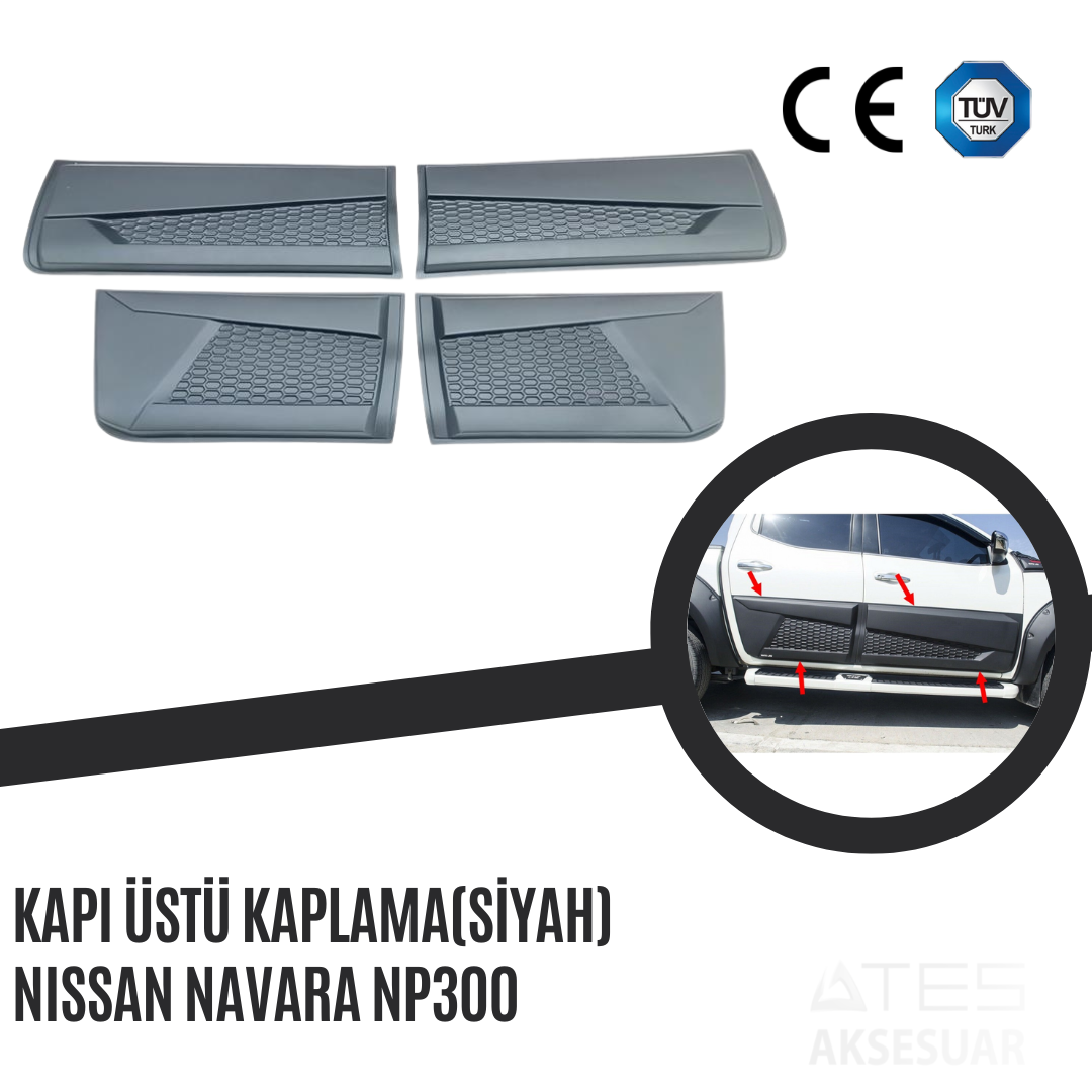 Kapı Üstü Kaplama (Siyah) Nissan Navara Np300