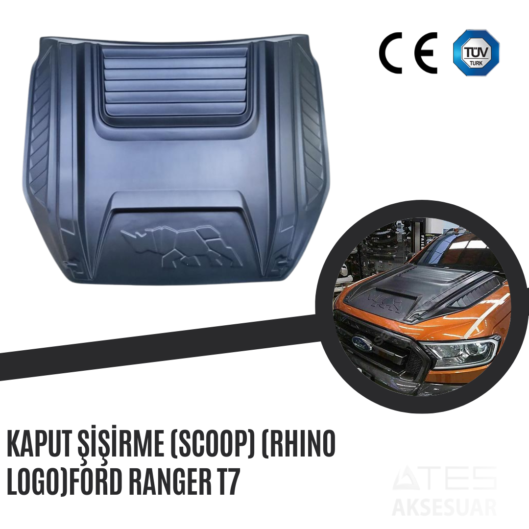 Kaput Şişirme (Scoop) (Rhino Logo) Ford Ranger T7