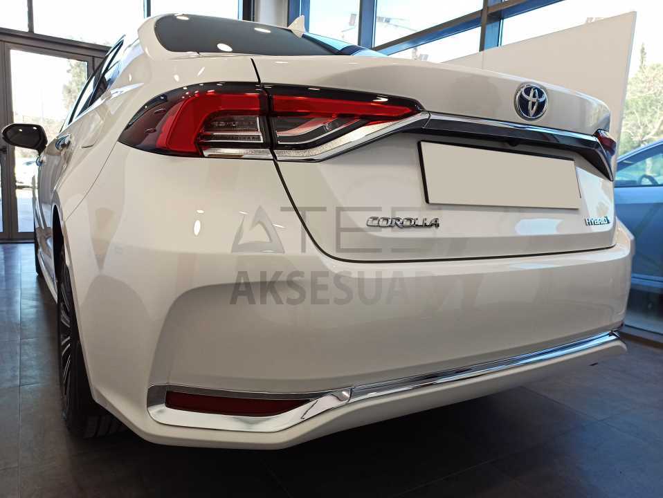 TOYOTA COROLLA 2019+ ARKA TAMPON ALT NIKELAJI VE SIS ÇERÇEVE SETI