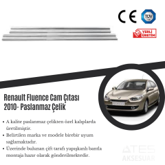 Renault Fluence 2010 Cam Çıtası Paslanmaz Çelik