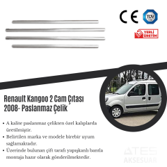 Renault Kango 2 2008 Cam Çıtası Paslanmaz Çelik
