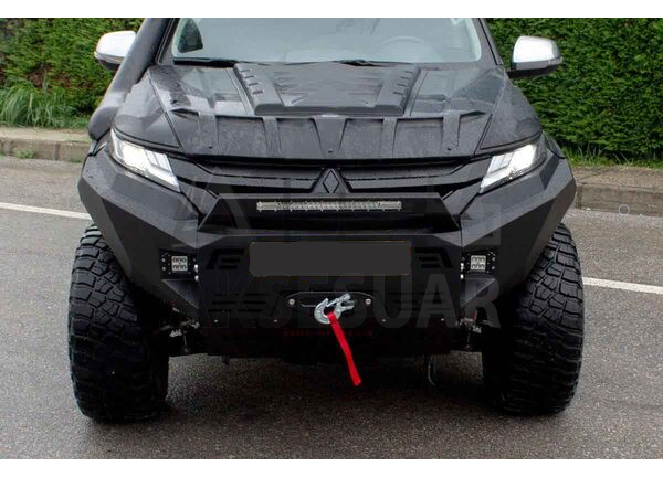 Mitsubishi L200 Dakar Ön Tampon Siyah Sensörlü Ledbarlı Karter Koruma 2019 ve Sonrası
