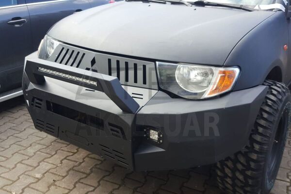 Mitsubishi L200 Dakar Çelik Ön Tampon Led Barlı 2011-2015 Arası