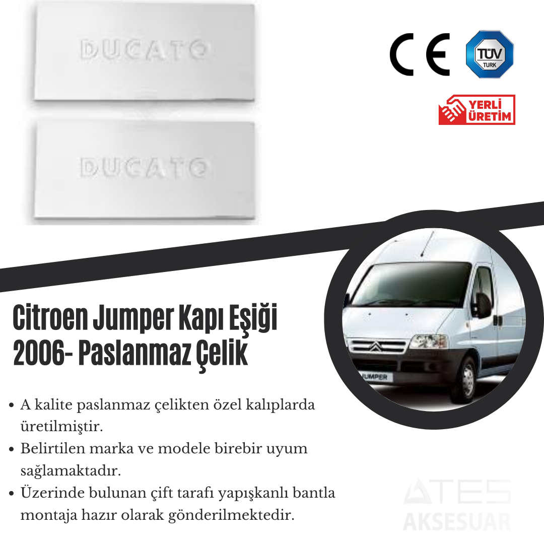 Citroen Jumper 2006 Kapı Eşiği Paslanmaz Çelik