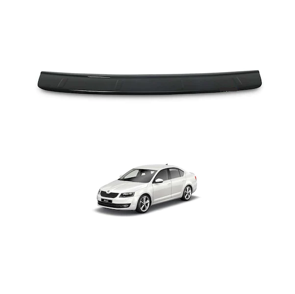 Skoda Octavia Arka Tampon Eşiği Koruma Akrilik Abs Parlak Siyah