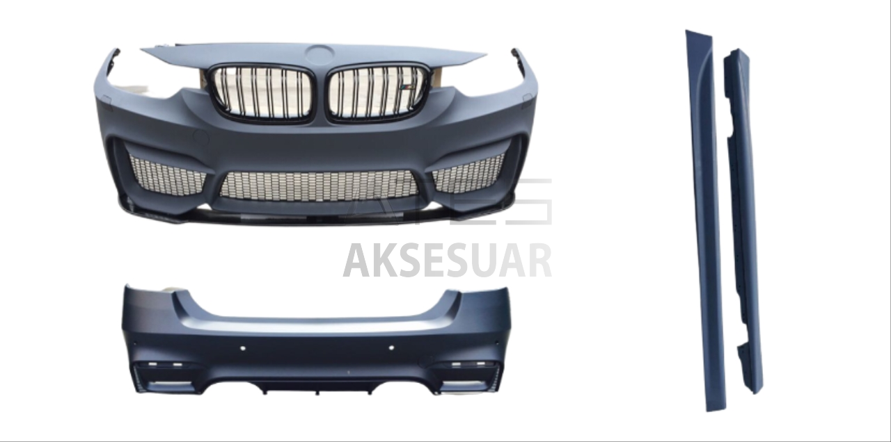 BMW 3 SERİSİ F30 12-18 M4 BODY KIT (ÖN-ARKA TAMPON-MARŞPİYEL-PANJUR-ÖN LİP)