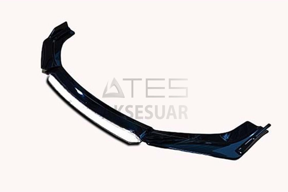 Honda Civic FC5 Ön Tampon Lip Flaplı 4 Parça Piano Siyah Beyaz ABS 2016 ve Sonrası