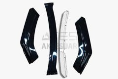 Honda Civic FC5 Ön Tampon Lip Flaplı 4 Parça Piano Siyah Beyaz ABS 2016 ve Sonrası