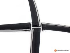 Honda Civic FB7 Cam Rüzgarlığı Kromlu 4 Parça 2012-2016 Arası