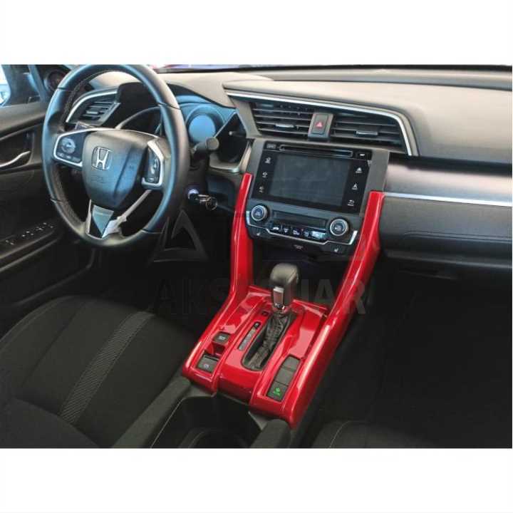 HONDA CIVIC FC5 2016-2020 YENI STIL VITES KONSOL KAPLAMA- KIRMIZI