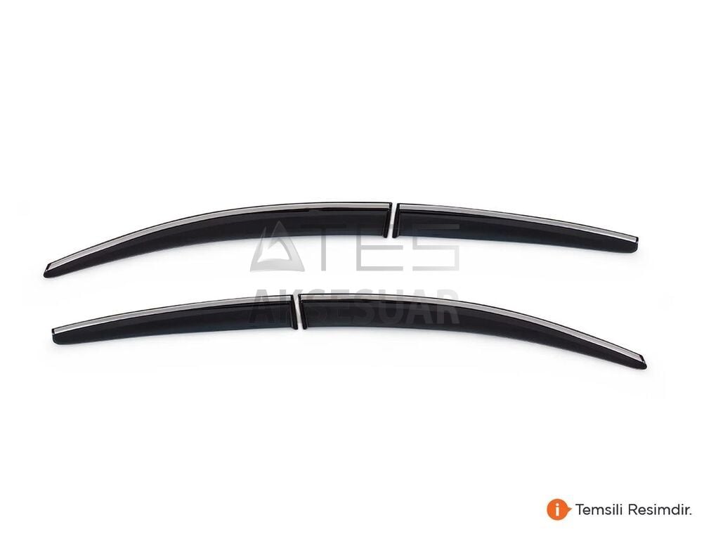 Honda Civic FC5 Sunplex Kromlu Cam Rüzgarlığı 4 Parça 2016 ve Sonrası