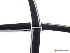 Honda Civic FC5 Sunplex Kromlu Cam Rüzgarlığı 4 Parça 2016 ve Sonrası