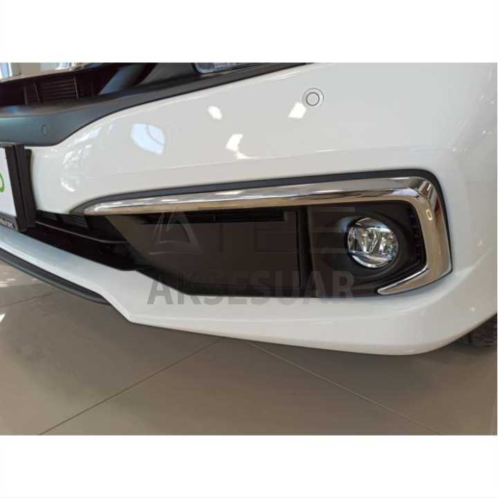 HONDA CIVIC FC5 2019-2021 ÖN SİS KAŞI KAPLAMASI NİKELAJ (MAKYAJLI KASA)