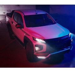 L200 2019+ IÇIN UYUMLU  ON TAMPON KORUMA (LEDLI)