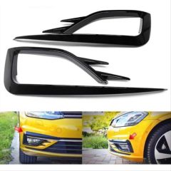 GOLF 7,5 2017-2020 IÇIN UYUMLU GTI ÖN SIS KAPLAMA - PIANO BLACK