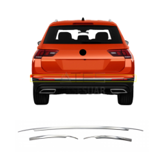 VW Tiguan Krom Arka Tampon Alt Çıtası 3 Prç. 2016