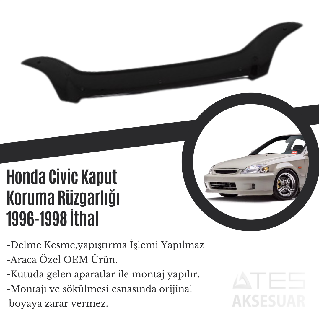 Honda Civic Kaput Koruma Rüzgarlığı 1996-1998 İthal