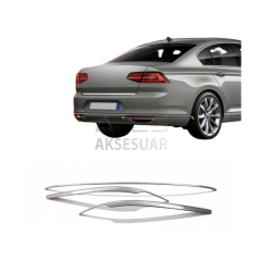 VW Passat B8 Krom Arka Tampon Alt Çıtası 3 Parça 2015+