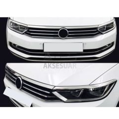 VW Passat B8 Krom Far Üzeri Çıta Seti 3 Parça 2015+