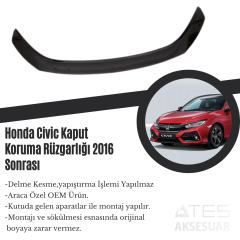Honda Civic Kaput Koruma Rüzgarlığı 2016 Sonrası