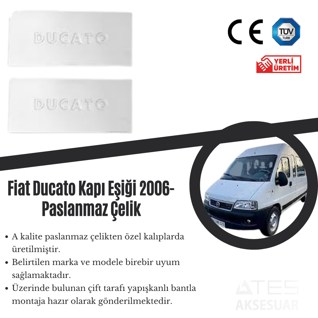 Fiat Ducato 2006 Kapı Eşiği Paslanmaz Çelik