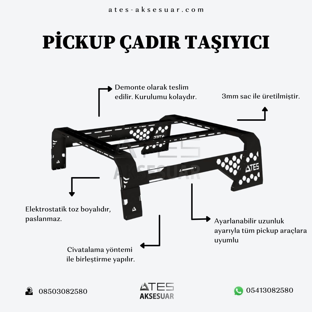 Pickup Çadır Taşıyıcı - PETEK Serisi