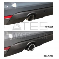 Renault Clio 5 Krom Egzoz Ucu Vidalı 2019+