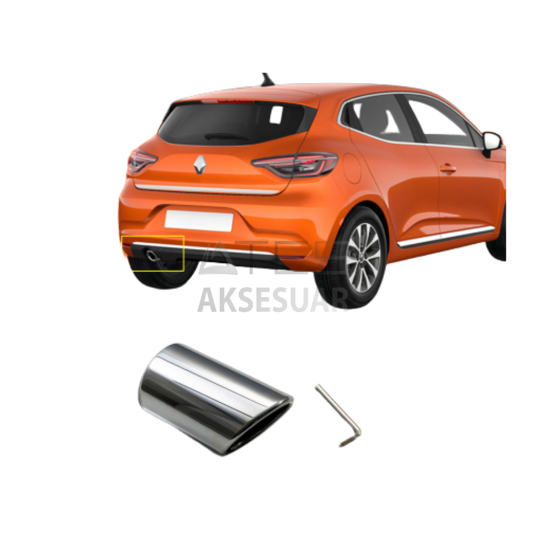 Renault Clio 5 Krom Egzoz Ucu Vidalı 2019+
