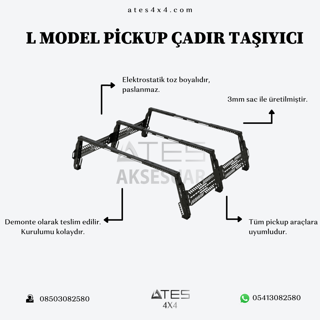 L Model Pickup Çadır Taşıyıcı
