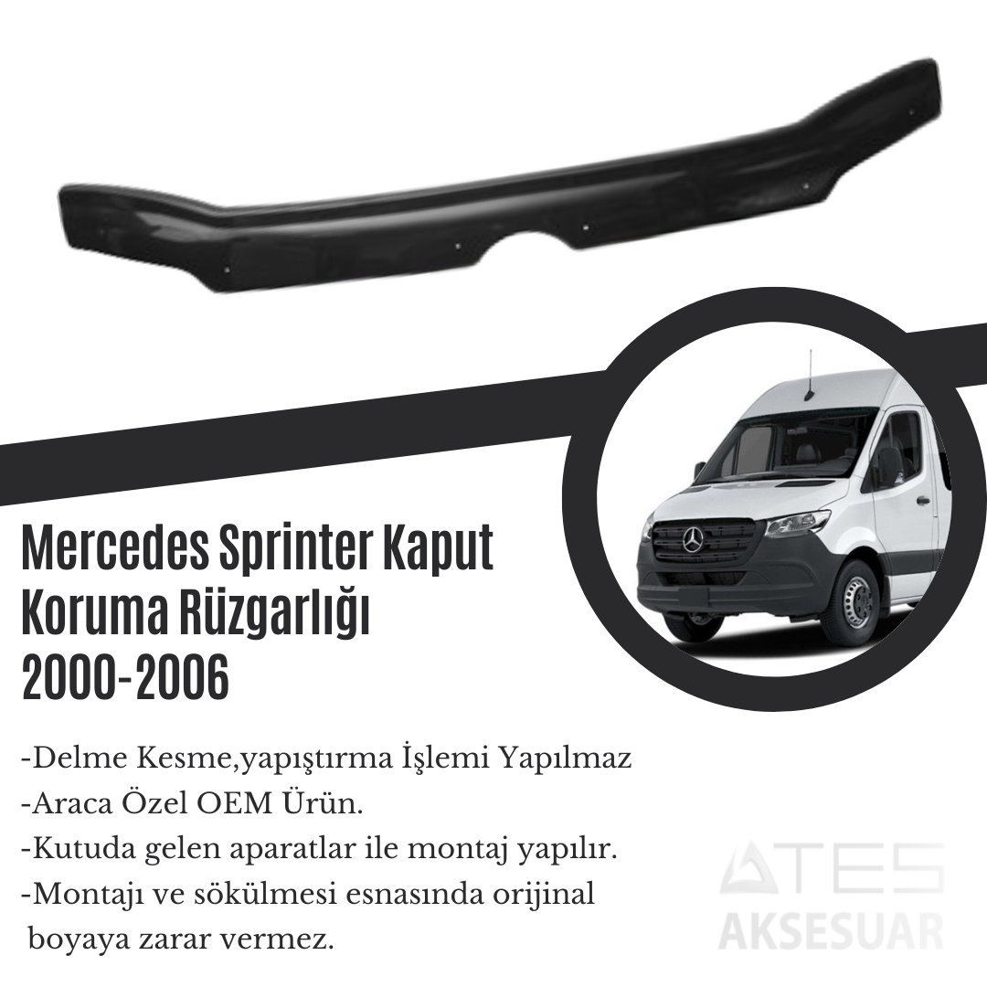 Mercedes Sprinter Kaput Koruma Rüzgarlığı 2000-2006