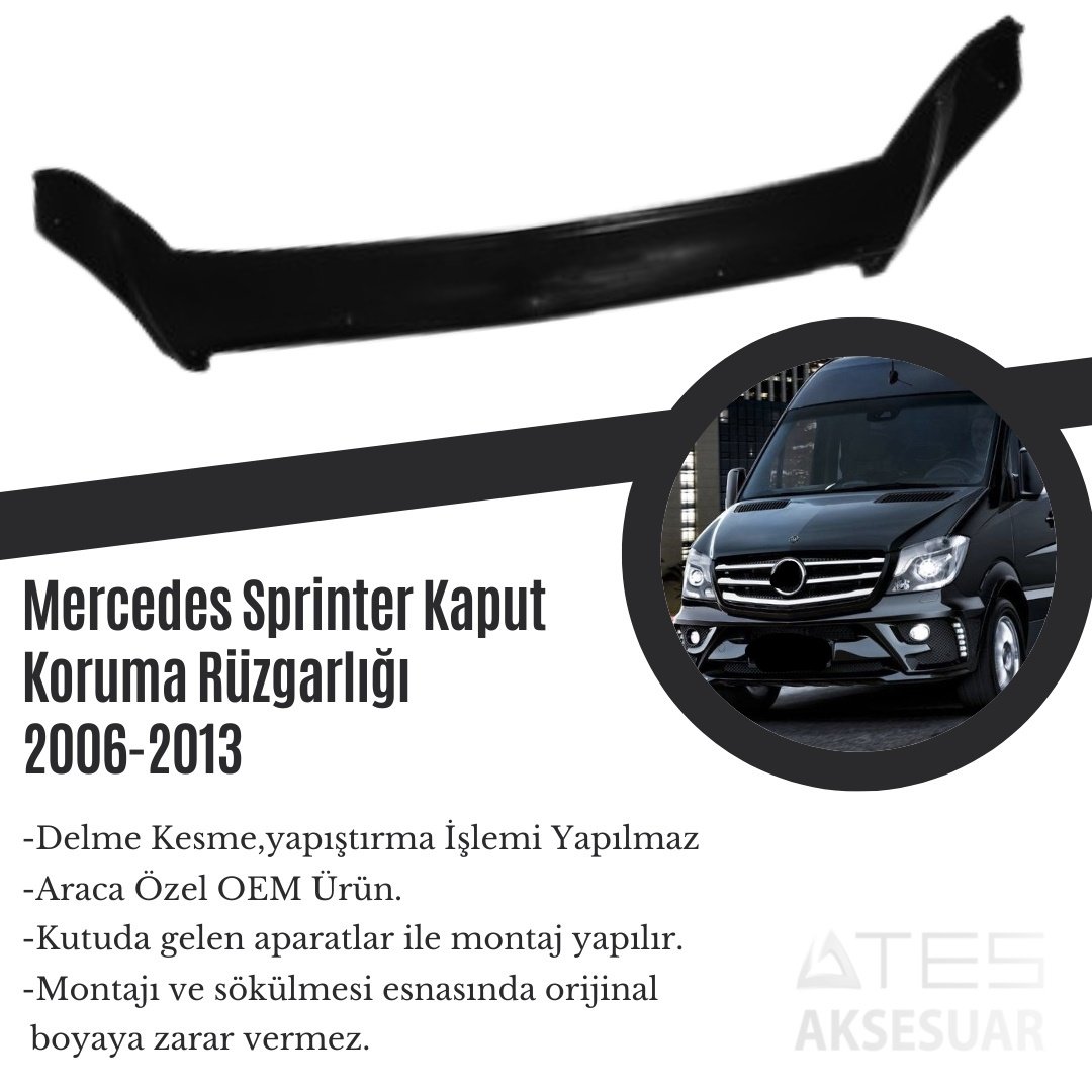 Mercedes Sprinter Kaput Koruma Rüzgarlığı 2006-2013