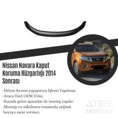 Nissan Navara Kaput Koruma Rüzgarlığı 2014 Sonrası