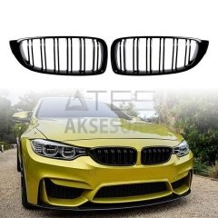 BMW 4 SERISI F32 2013-2019 M4 BOBREK (CIFT CIZGI PANJUR) PIANO BLACK