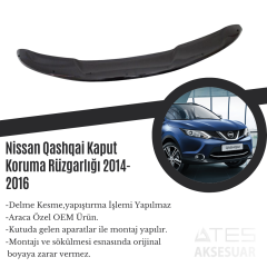 Nissan Qashqai Kaput Koruma Rüzgarlığı 2014-2016