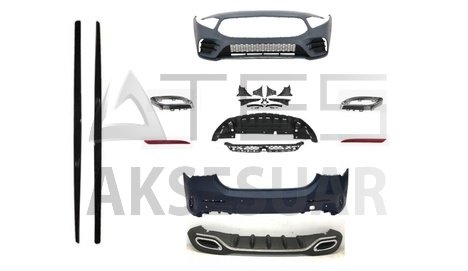 MERCEDES W177 HB A SERİSİ OEM AMG SET (ÖN ARKA TAMPON , DİAMOND PANJUR,MARŞPİYEL,EGZOZLAR)