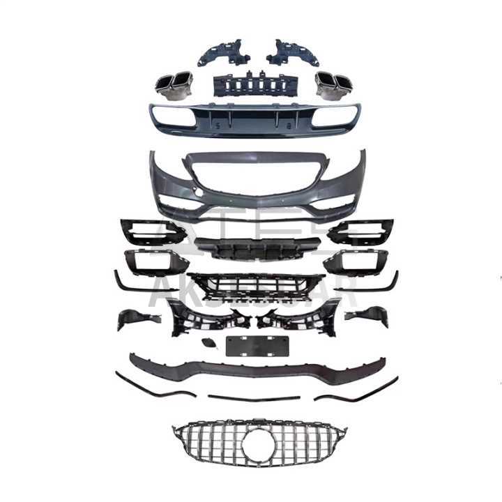 MERCEDES W205 2014-2019 C63 BODY KIT PARLAK SIYAH ÖN ÇITA