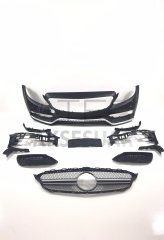 MERCEDES W205 2014-2018 C63 ÖN TAMPON & PANJUR SETI (SILVER Trimler)