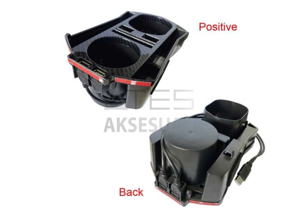 HONDA CIVIC FC5 2016-2020 USB PORTLU ORTA KONSOL KUTUSU KARBON