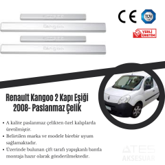Renault Kango 2 2008 Kapı Eşiği Paslanmaz Çelik