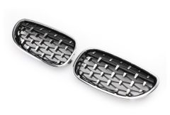 5 SERISI E60 2004-2009  IÇIN UYUMLU DIAMOND PANJUR(BÖBREK) KROM ÇERÇEVE