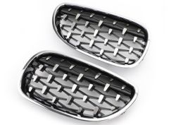 5 SERISI E60 2004-2009  IÇIN UYUMLU DIAMOND PANJUR(BÖBREK) KROM ÇERÇEVE