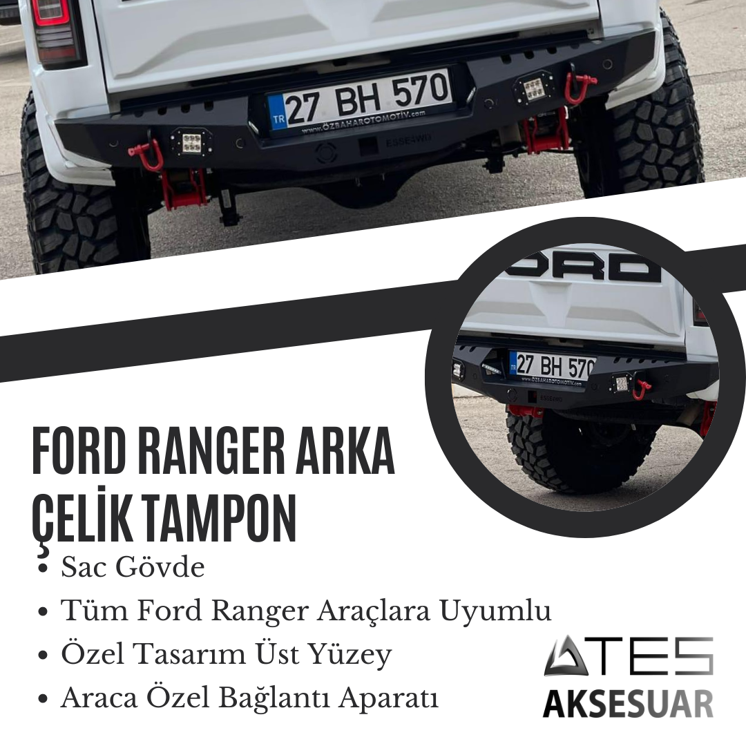 Ford Ranger Arka Çelik Tampon