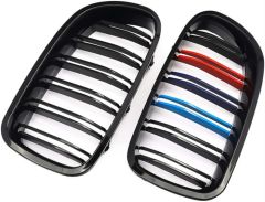 5 SERISI F10 2011-2018 IÇIN UYUMLU M5 GÖRÜNÜM BOBREK (CIFT CIZGI PANJUR) - M RENK