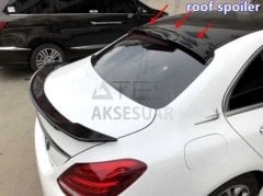 MERCEDES W205 2015-2021 CAM ÜSTÜ SPOILER - PIANO BLACK (PARLAK SIYAH)