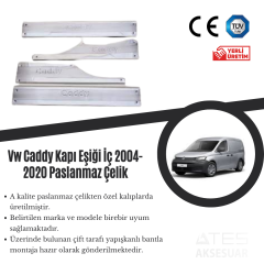 Volkswagen Caddy 2004-2020 İç Kapı Eşiği Paslanmaz Çelik