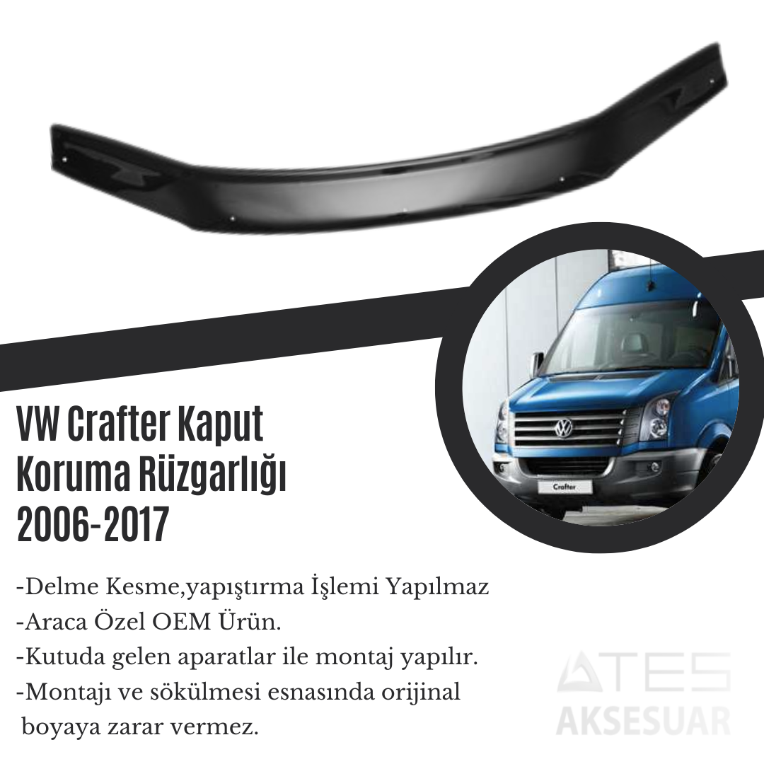 VW Crafter Kaput Koruma Rüzgarlığı 2006-2017