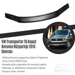 VW Transporter T6 Kaput Koruma Rüzgarlığı 2015 Sonrası