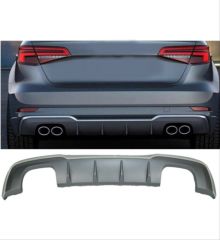 A3 2016-2020  HATCHBACK IÇIN UYUMLU S3 DIFÜZÖR EGZOZ SETI (NORMAL TAMPON)