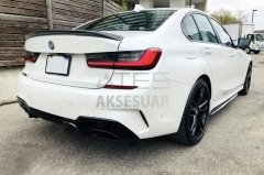 BMW 3 SERISI G20 2019+ DIFÜZÖR 3.40i VE SİYAH EGZOZ SETİ ( M-Sport)
